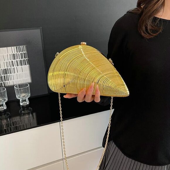 Acrylic Evening Clutch Bag Women Glitter Purse Small Shoulder Formal Event - Picture 2 of 8